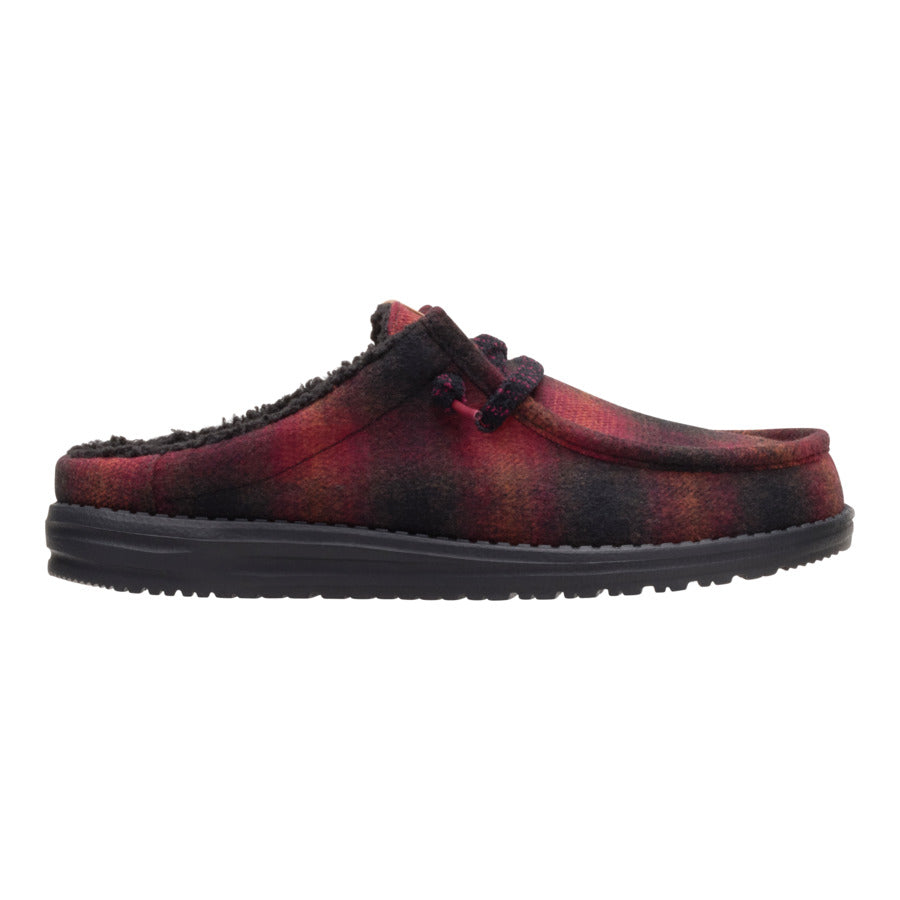 Wally Slip Cozy Plaid – Red Plaid/Black - Image 8