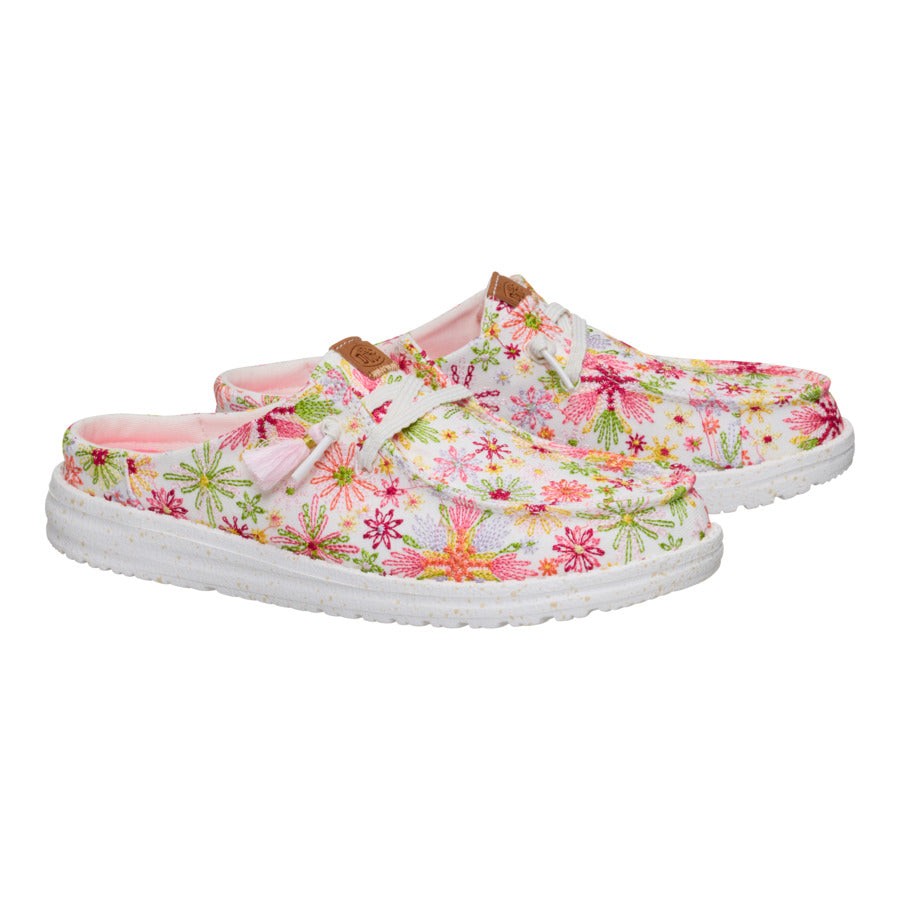 Wendy Slip Embroidered Floral – White/Multi - Image 2